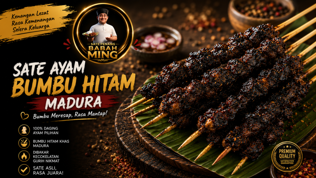 (SPBM) Sate Ayam Bumbu Hitam