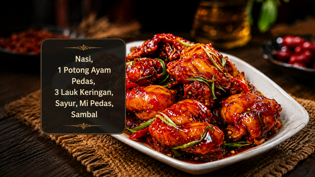 (NPBA) Nasi Pedas Ayam Pedas Manis